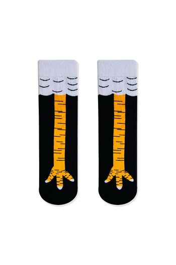 Socks Stations Unisex Chicken Feet Socks - Patterned Orange Colored Chicken Feet Socks