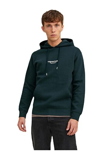 Jack & Jones Jorvesterbro Бавовняний чоловічий світшот - з капюшоном, вільний крій SWEAT 12241687
