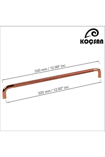 KOÇSAN Mâner İdil Rose 320 Mm Mâner de lux pentru mobilier de bucătărie de țară Mâner sertar dulap