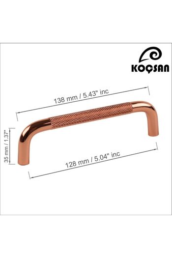KOÇSAN Mâner İdil Rose 128 Mm Mobilier Bucătărie Country de Lux Mâner Sertar Dulap