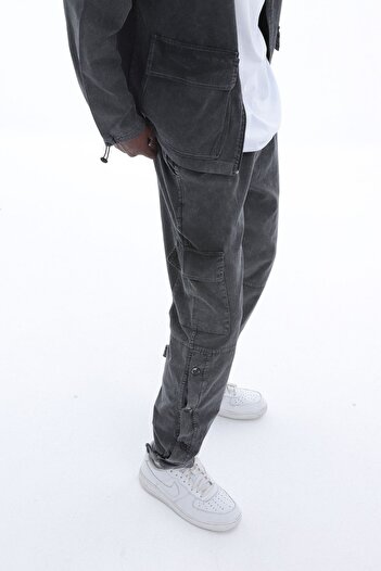 King Brothers Cargo Pants with Buttons on the Sides and Adjustable Legs