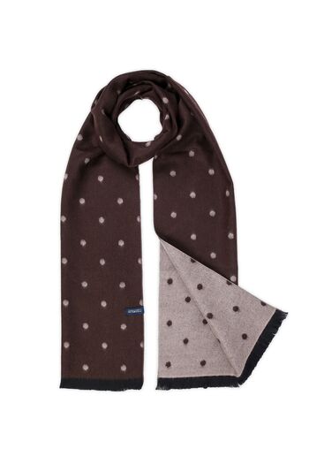 Hatemoğlu Patterned Brown Scarf
