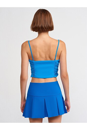 Dilvin 80766 Fustă mini plisată - Saks