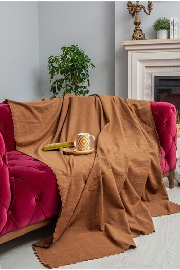 Latuda Concept 175x215 Microfiber Sofa Cover - Double Sided Non-Slip, Mink