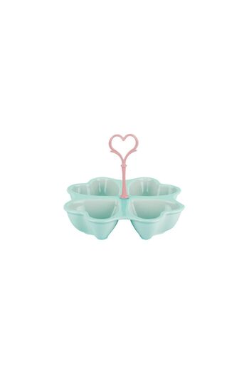 Tantitoni Ceramic Mint Heart Shaped 4 Compartment Bowl KALP41104MNT