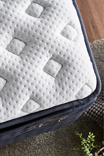Niron Yatak Baklava Yatak Tek Kişilik Ultra Ortopedik Çok Sert Pedli Lüks Yatak 30 cm Antrasit Kumaş