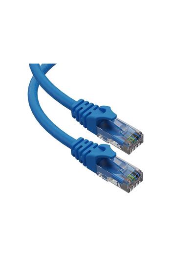 Koodmax 20m Cat6 Kablo Ethernet Internet Network Ağ Patch Kablosu Fabrikasyon Presli Mavi - 20 Metre