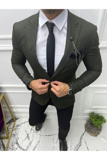 leonmen Men's Jacket Slim Fit Slim Fit