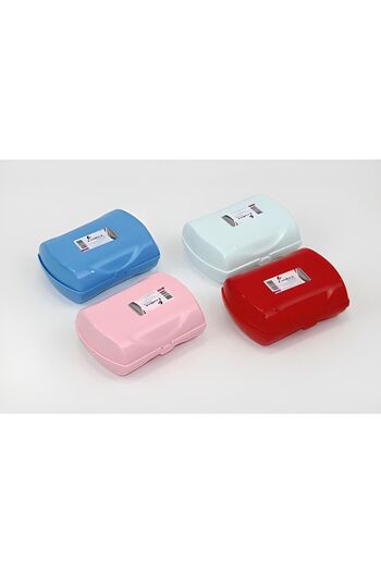 Zambak Plastic Box Soap Dish (4 Pieces)