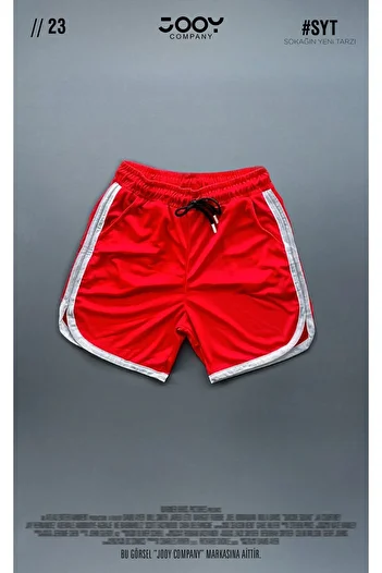 Jooy Company Red Basketball Training Stripe Detailed Athlete Men's Shorts