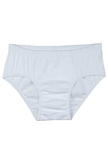 BSM High Quality White Cotton Ribbed Panties Set of 5 - Soft Breathable