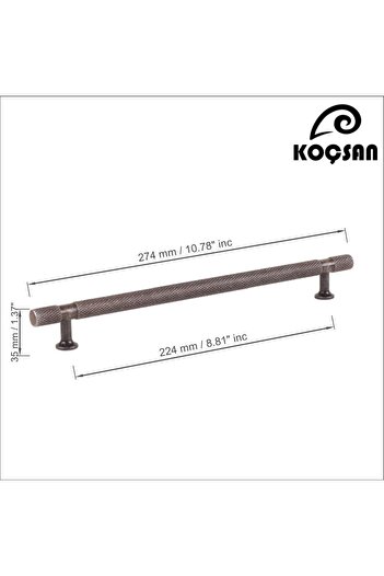 KOÇSAN Firuze Argintiu Antic 224 Mm Mâner Mobilier Bucătărie Country de Lux Dulap Sertar
