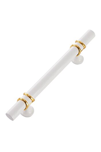 KOÇSAN Mâner Esin Alb 96 Mm Mâner de lux pentru mobilier de bucătărie de țară Mâner sertar dulap