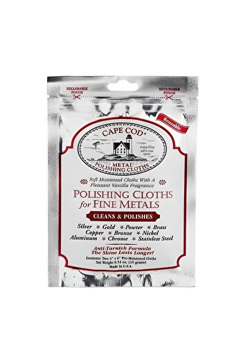 CAPE COD Gold, Silver, Steel & Watch, Jewelry, Accessory Superficial Scratch Remover, Polishing and Cleaning Cloth 2pcs
