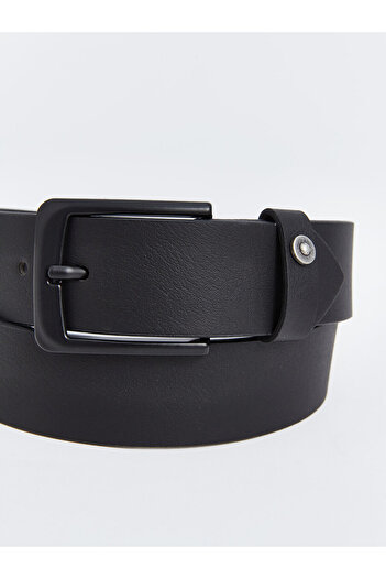 LC Waikiki LCW ACCESSORIES Νέα Μαύρη Δερμάτινη Ανδρική Ζώνη (S4)