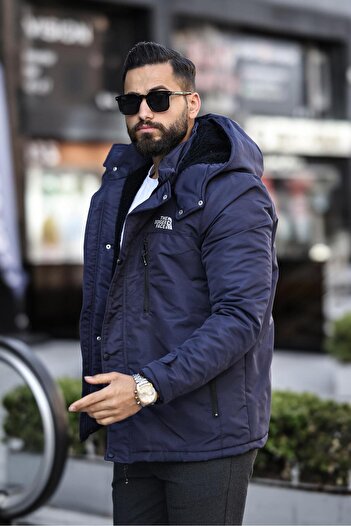DOXGER Men's Personality Coat - Fur Inside, Mobile Hood