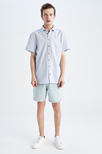 DeFacto Κοντομάνικο Slim Fit πουκάμισο - R1706az22sm
