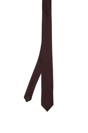Hatemoğlu Brown Micro Tie - Plain Classic Design