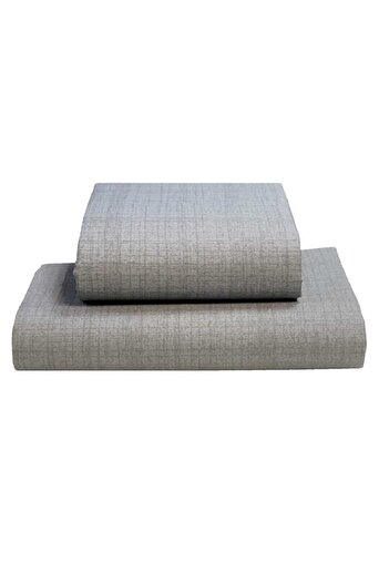 Çeyiz Bahçesi Brush Patterned Double Sheet Set Gray