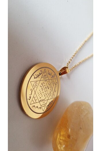 Anatolia Hz. Süleyman Mührü Çelik Kolye ( Gold Ve Silver )