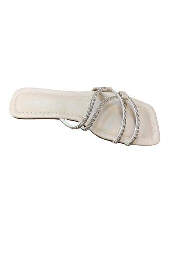 Shoes Stone Detailed Women's Slippers - Plain Thin Sole
