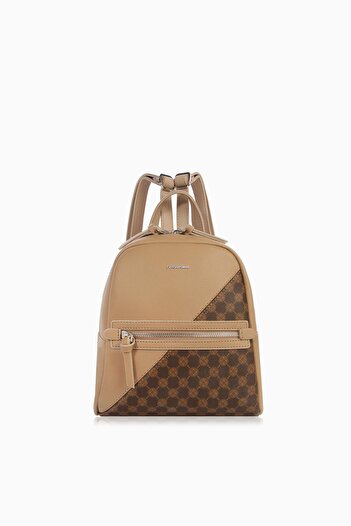 CENGİZ PAKEL Leia Women's Backpack Cengiz Pakel - 7502P - Mink/Brown