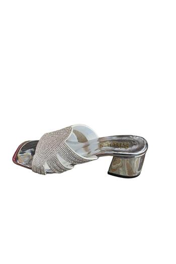 Shoes Πέτρινες λεπτομερείς γυναικείες βραδινές παντόφλες φορέματος