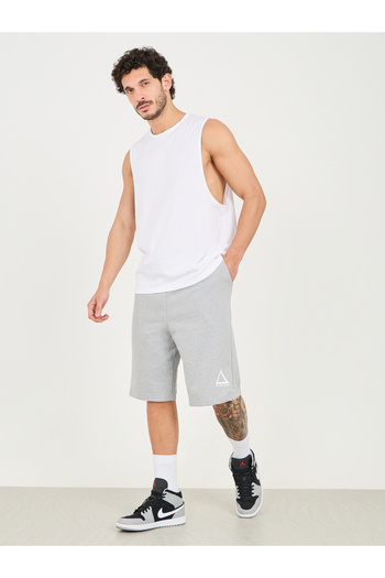 Styli Eco Earth Graphic Printed Melange Oversized Athleisure Shorts