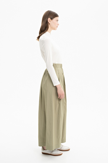 Aker Parachute Fabric Trouser Skirt with Elastic Waist