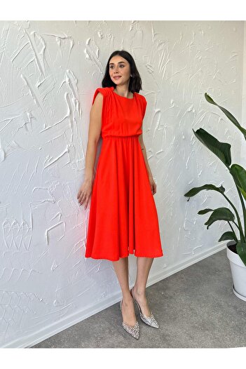Poliyance Red Fresco Dress