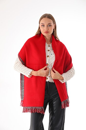 Ritagarcia Double Sided Soft Textured Red Shawl Scarf