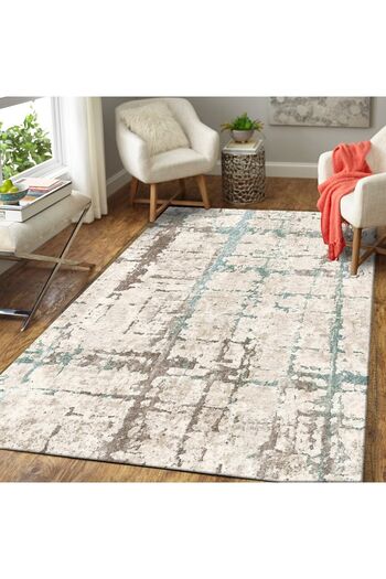 Sermod Antique Large Plaid Modern Non-Slip Sponge Carpet Cover