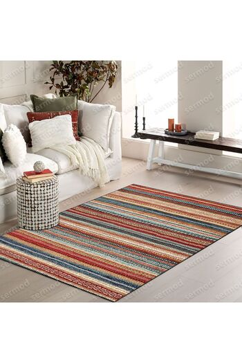 Sermod Modern Red Sponge Elastic Carpet Cover - 112