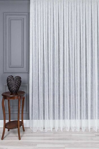 Brillant Hall Curtain Living Room Curtain Bedroom Tulle Slub Linen Tulle Curtain 1/3 Tight Pleated New Season