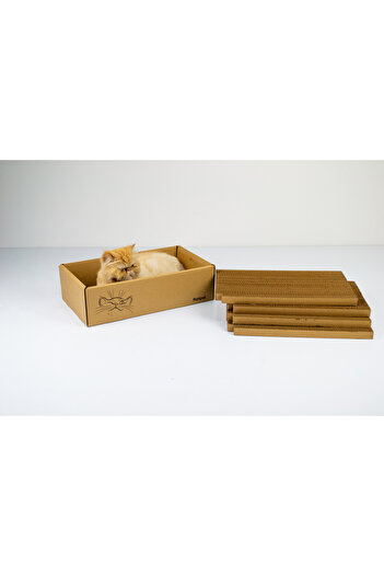 Rotipet Set of 5 Cardboard Cat Scratching