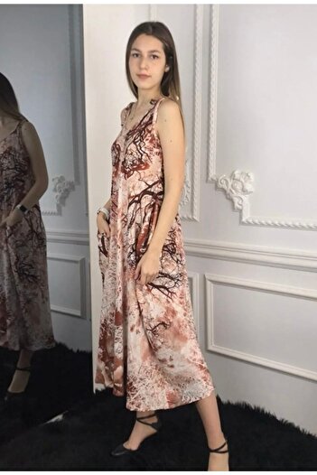 Bohemian Women's Cinnamon Natural Bohemian Jumpsuit with Adjustable Straps