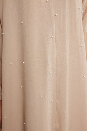 Trendyol Modest Λεπτομερές πλεκτό καπάκι από πέτρινο μαργαριτάρι - Ferace/Abaya TCTSS24KF00028