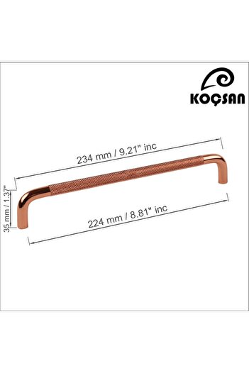 KOÇSAN Mâner İdil Rose 224 Mm Mobilier Bucătărie Country de Lux Mâner Sertar Dulap