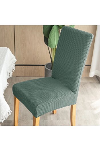 ÖZMAKAN 6'lı Sandalye Kılıfı Mint Yeşil Renk Likralı Yıkanabilir