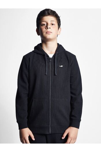 Lescon Black Kids Zippered Hooded Tracksuit Set 3233/3234