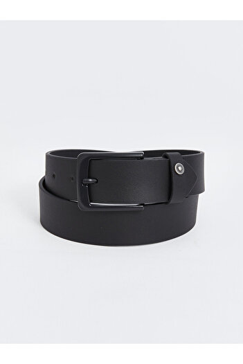 LC Waikiki LCW ACCESSORIES Νέα Μαύρη Δερμάτινη Ανδρική Ζώνη (S4)