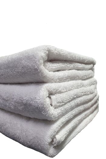 S&R 3 Pieces 90X150 cm White Hotel Bath Towel 620 Grams
