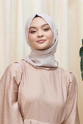 Loryan Kianna Brand - Leaf Patterned Cotton Jacquard Shawl, Stone Color