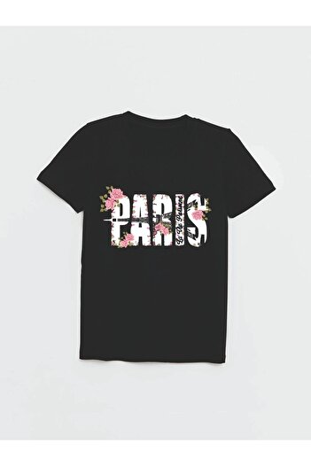 Cevval PARIS - Rose Printed Girl's T-Shirt