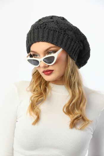 Ritagarcia Double Layer Anthracite Women's Painter Beret