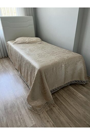 Çeyiz Bahçesi Annooww 2 Piece Single Bed Cover Cappuccino