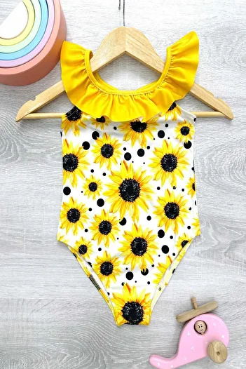My Kids Wear Girl - Cross Ruffle Strap Swimsuit