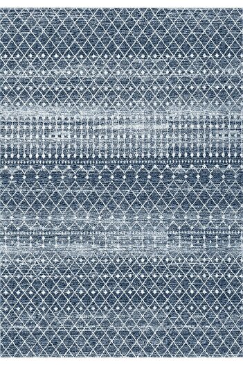 Sermod Zagora Antique Dark Blue Modern Sponge Carpet Cover