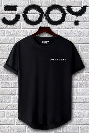 Jooy Company Sada 2 černých a bílých triček s oválným střihem v Los Angeles