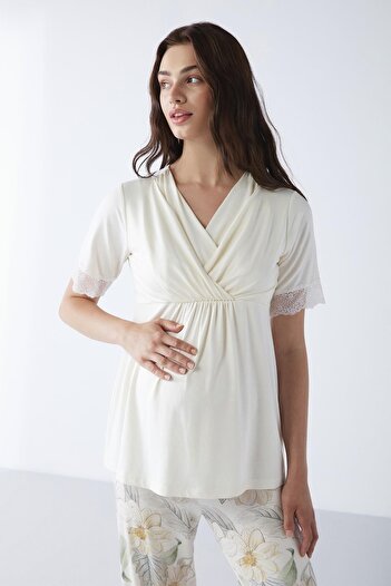 Catherine's Yumuşak Dokulu Hamile Pijama Takımı